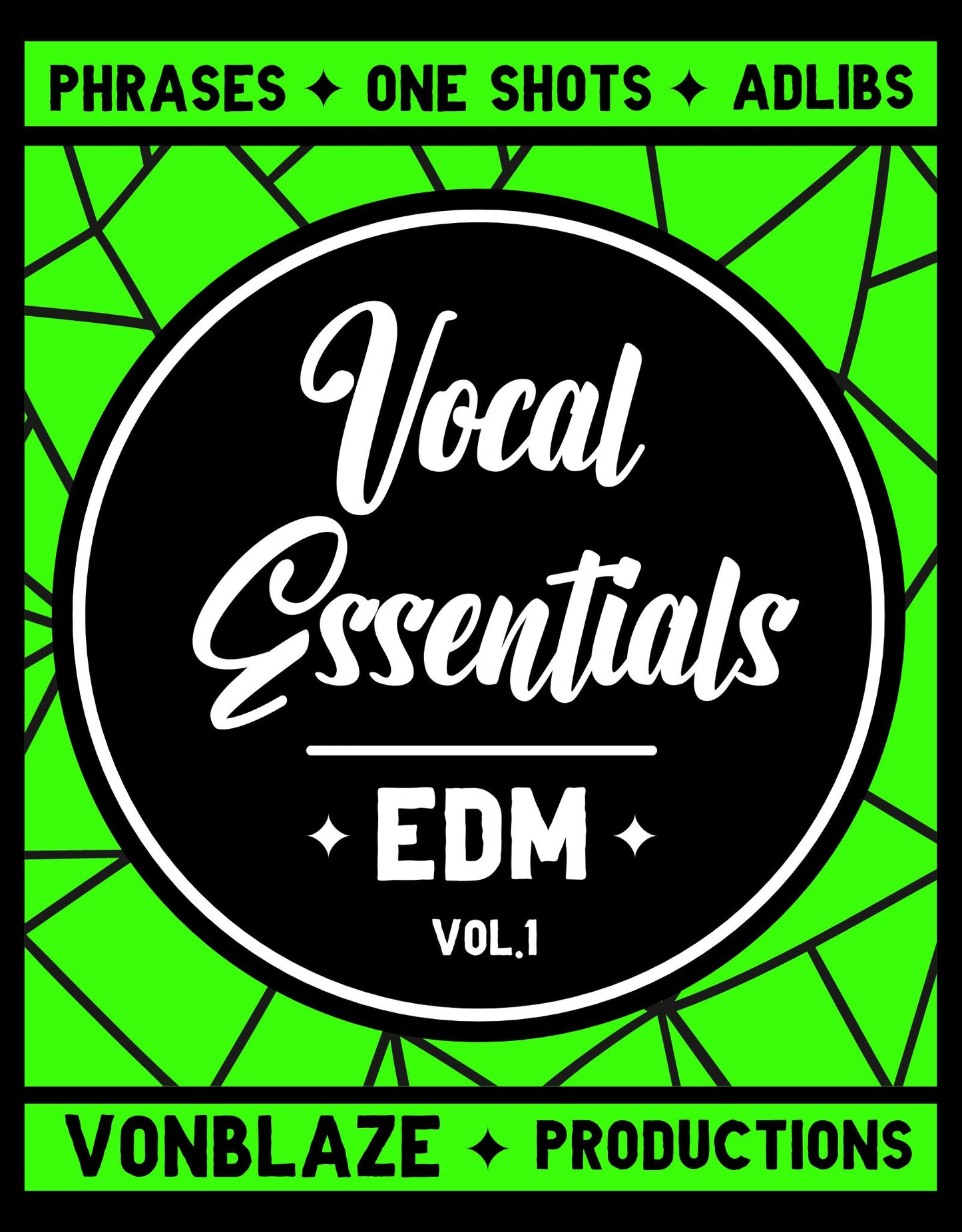 Vocal Essentials EDM Vol.1 Free sample pack neon green design