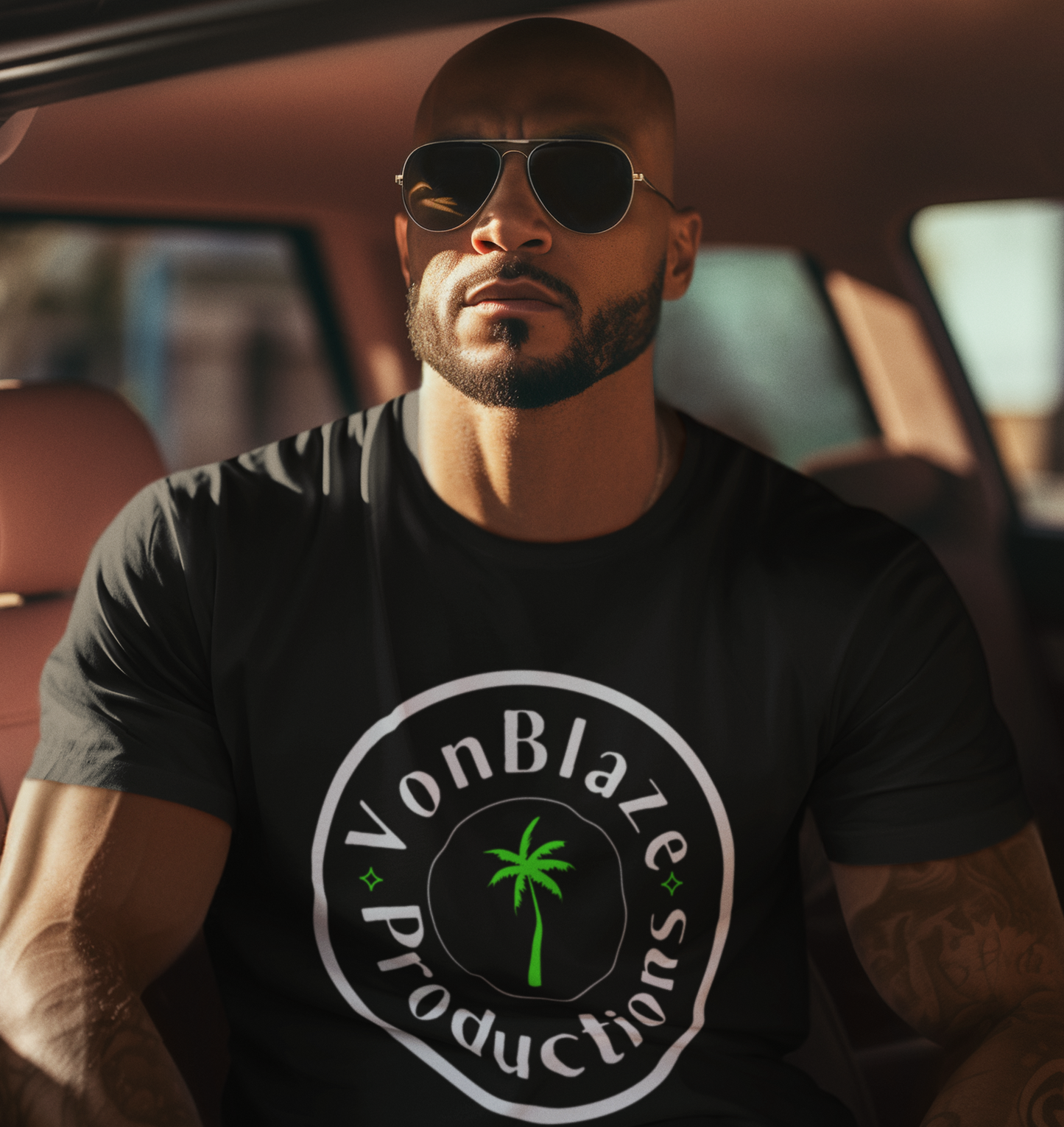 VonBlaze Palm Tree Logo T-Shirt